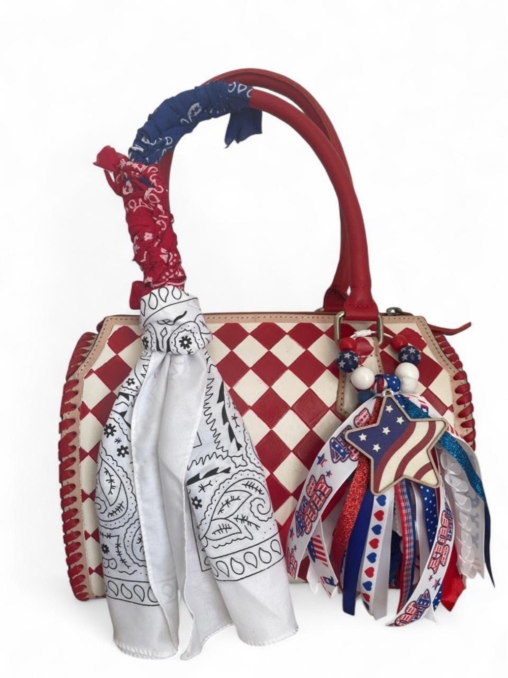 COUNTRYSIDE CO. Freedom Decorated Checkered Speedy Bag
